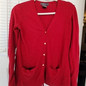 Dark red cardigan/sweater